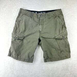 Old Navy Cargo Shorts Mens 32 Regular Olive Green Utility VTG 2011 Cotton Canvas